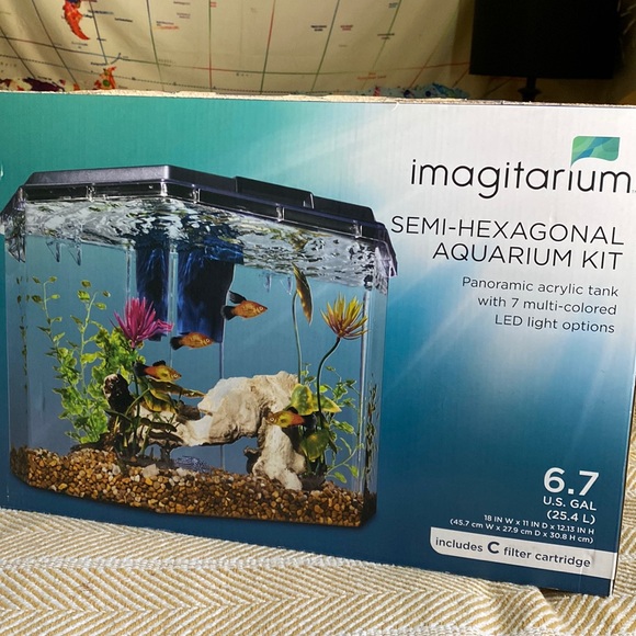 imagitarium Fish 67 Gallon Aquarium Acrylic Tank Kit With Extras